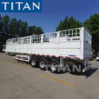 TITAN 3 axles Poultry fence drop side livestock cargo trailer supplier