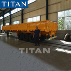 TITAN 3 axle dry cargo platform side wall semi trailers price supplier