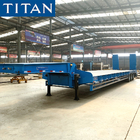 TITAN 3 axle 60/80 tonne drop step deck lowbed trcuk semi trailer supplier