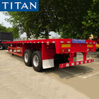 TITAN 2 axle 40ft container platform logistics flatbed trailer supplier