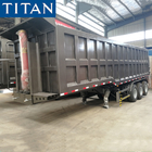 TITAN triple axle 35cbm end tilted tractor dump truck trailer supplier