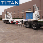 TITAN 20/40FT side loader with crane self loading trailer for sale supplier
