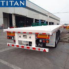 45ft flattop trailer with container pins flatbed trailer-TITAN supplier