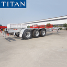 40feet skeletal semi trailer for transport of 20' 40' container-TITAN supplier