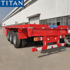 3 Axle 40 Foot Container platfrom Trailer Flatbed Semi Trailer supplier