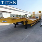 80/100/120 ton truck transport machines excavator lowbed trailer supplier