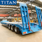 Tri Axle Low Loader Lowbed Trailer for Sale with Hydraulic Rear Ramps supplier