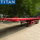 2 Axles 40ft Flatbed Container Logistics trailer for sale in Zambia supplier