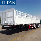 3 Axle 40 Foot Cattle Animal Transport Fence Semi Trailer for Zambia supplier