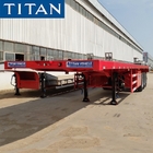 Tri Axle Shipping Container Flatbed Semi Trailer for Nigeria supplier