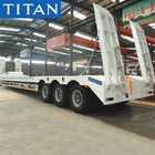 Tri Axle 80 Tons Excavator Step Deck Low Bed Trailer supplier