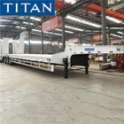 Tri Axle 80 Tons Excavator Step Deck Low Bed Trailer supplier