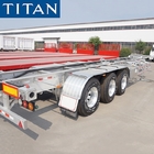 3 Axle 40ft Intermodal Skeletal Shipping Container Trailer Chassis supplier