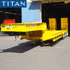 Used &amp; New 3 Axle Drop Deck Low Bed Trailer with Folding Ramp supplier