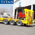 Hydraulic Tri Axle 100 Tons Excavator Lowbed Trailer for Mozambique supplier