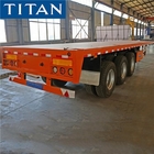 Tri Axle 40ft Flat Deck Flatbed Semi Trailer for Sale in Guinea supplier