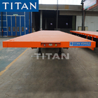 Tri Axle 40ft Flat Deck Flatbed Semi Trailer for Sale in Guinea supplier