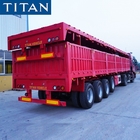40 Tons 4 Axle General Cargo High-Sided Drop Side Semi Trailers supplier