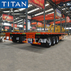 Tri axle trailer | 40 ft container truck and flatbed trailer for sale in Algeria supplier