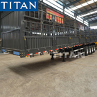 Fence Cargo Trailer | 4 axle poultry transport truck trailer for sale in Congo supplier