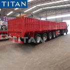 Side wall trailer | 4 axle drop side semi trailer for container or cargo supplier