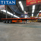 Flat top semi trailer | 40ft commercial flatbed trailer for sale in Madagascar supplier