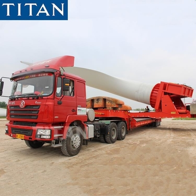 Wind Turbine Tower Transport with Balde Rotor Adapter Windmill Blade Trailer