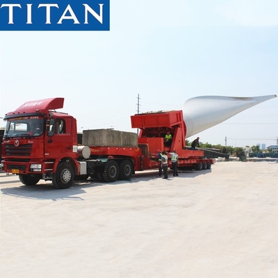 Wind Turbine Tower Transport with Balde Rotor Adapter Windmill Blade Trailer supplier