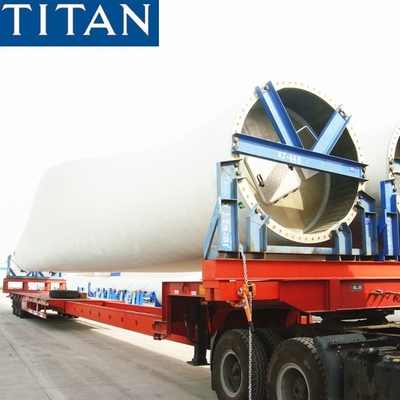 53M Extendable Trailer 4 Axle Wind Blade Turbine Transport Telescopic Trailer