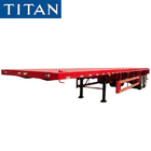 China 40ft double axle flatbed container semi trailer for sale supplier