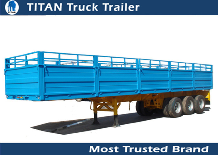 Tri axle side wall twist locks 40ft Flatbed Semi Trailer with dropping side walls supplier
