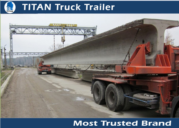 Hydraulic suspension Self - steering turntable heavy haulage trailers For Beams supplier