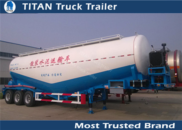 Stainless Steel / Aluminum 40cbm - 70cbm Tri axle cement tank trailer with 2 tool boxes supplier