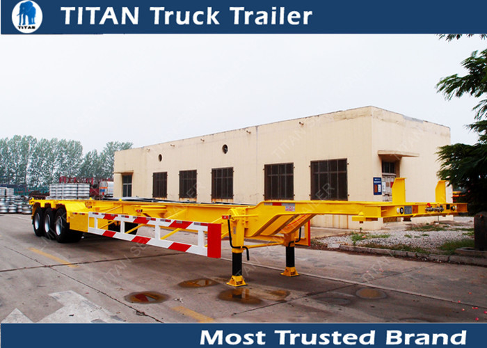 TITAN tri - axle 45ft skeletal container trailer chassis for maritime container supplier