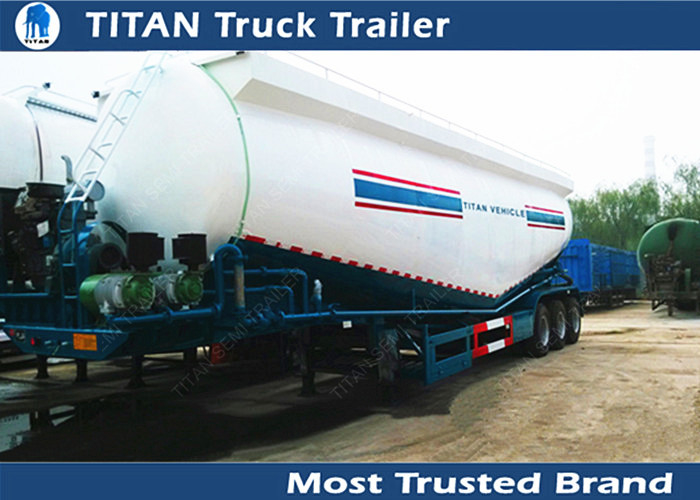 V / W type reinforced steel Cement bulker trailer with 3 axles 35m3 - 50m3 volume supplier