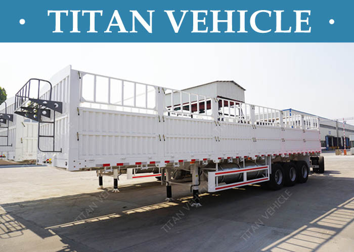 3 Axle Drawbar Trailer Interlikn Livestock Cargo Fence Truck Semi Trailer supplier