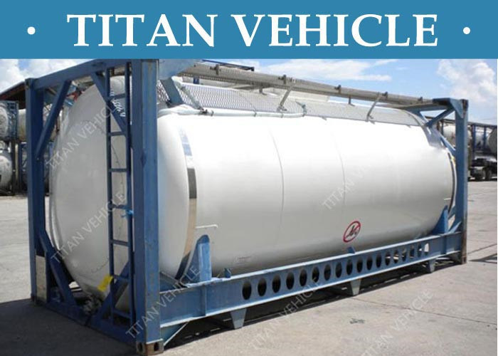 Carbon Steel ISO Tanker container , 20ft Diesel Fuel LNG LPG Transport