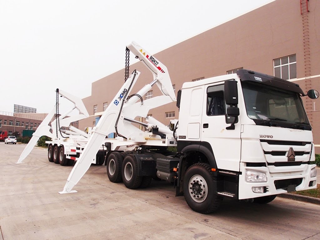 TITAN 37 tonne lifting capacity Side lifter self-loading trailers , 3 axles side loader trucks Trailer supplier