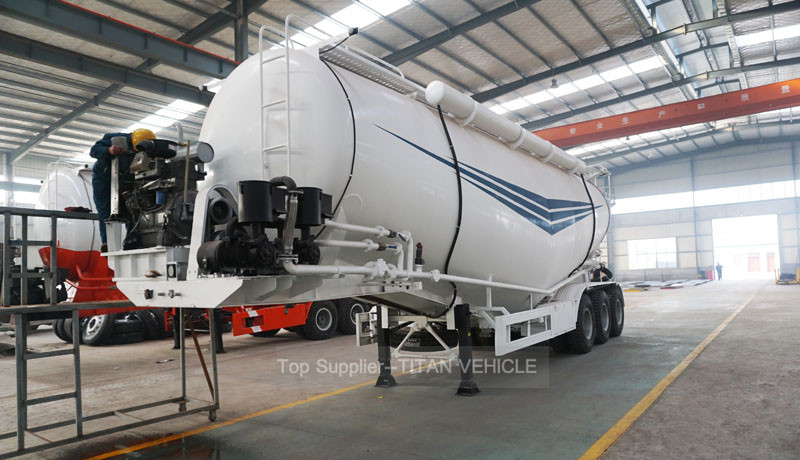 Tri axles 50 , 80 and 100 ton cement tanker trailer for Pakistan supplier