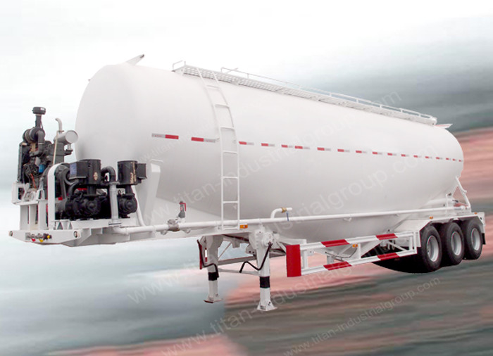 Dry bulk cement powder material transport tanker semi trailer for sale supplier
