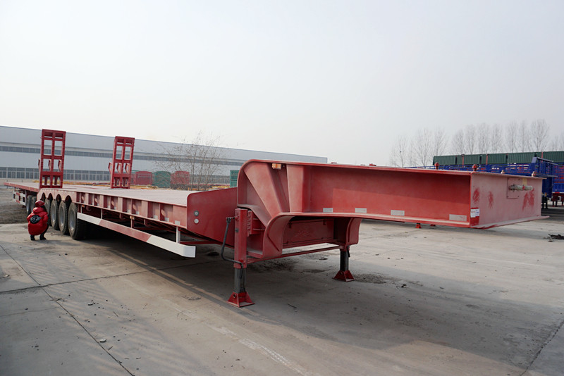 Heavy duty low bed trailer low deck trailer 16 meters long custom supplier