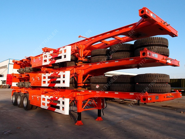 Tri-axle 40 Feet Shipping Container Trailer Chassis With Container Lock supplier