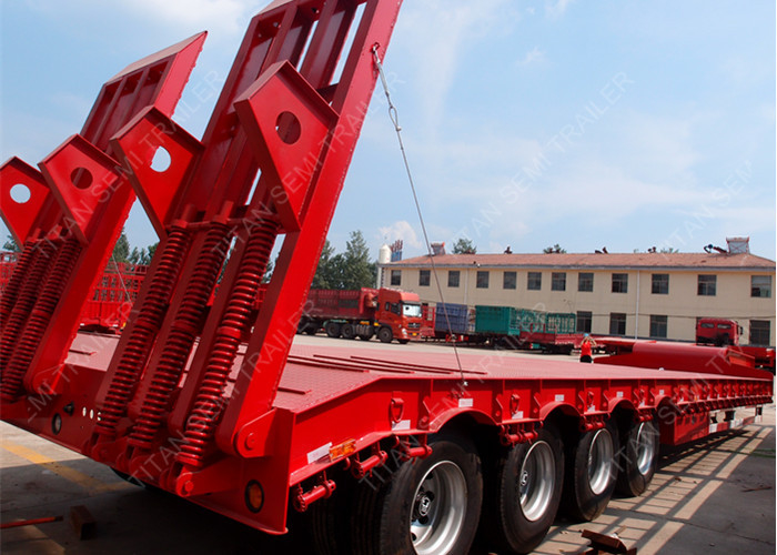 Excavator transport low load trailer  lowboy semi trailers high strength supplier