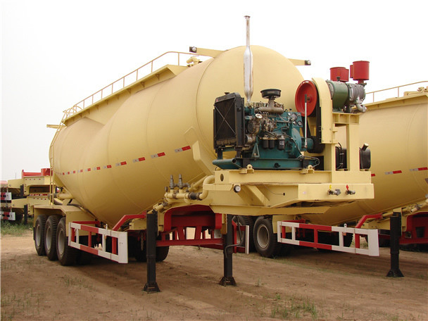 Bulk cement trailer 35cbm silo semi trailer reinforced steel supplier