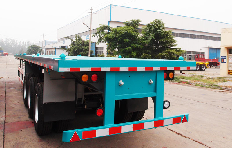3 Axle / 2 Axle Flatbed Semi Trailers With Common Mechanical Suspension supplier