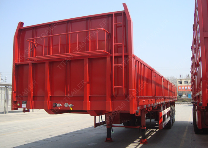Customized 2 Axles / 3 Axles Side Wall Trailer With Reinforced Structure supplier