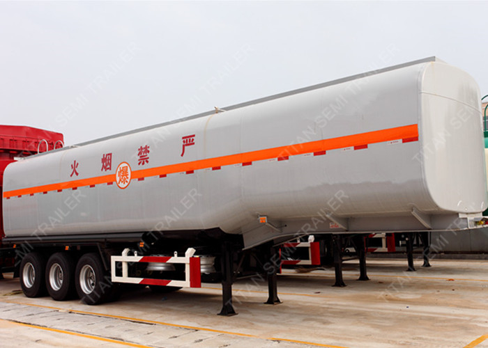41000 Liters capacity fuel tank semi trailer , oil tank trailer supplier