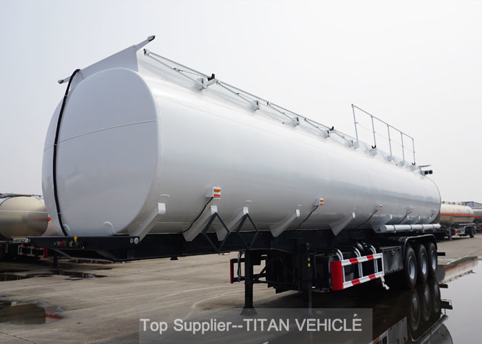 38cbm-90cbm Petroleum tank trailers , 45000 Liters fuel tanker semi trailer supplier