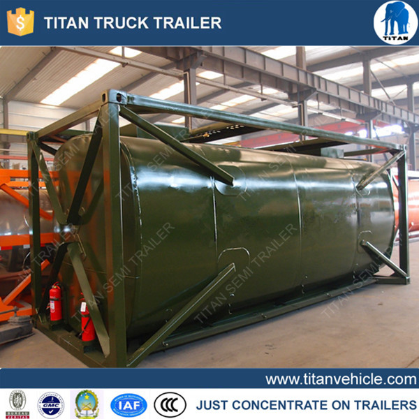 24000 Liters cooking oil tank container , carbon steel semi trailer tanker supplier