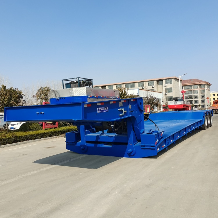 TITAN 3 Line 6 Axles 120/150 Ton Detachable Gooseneck Heavy Load Lowboy RGN Trailer for Sale
